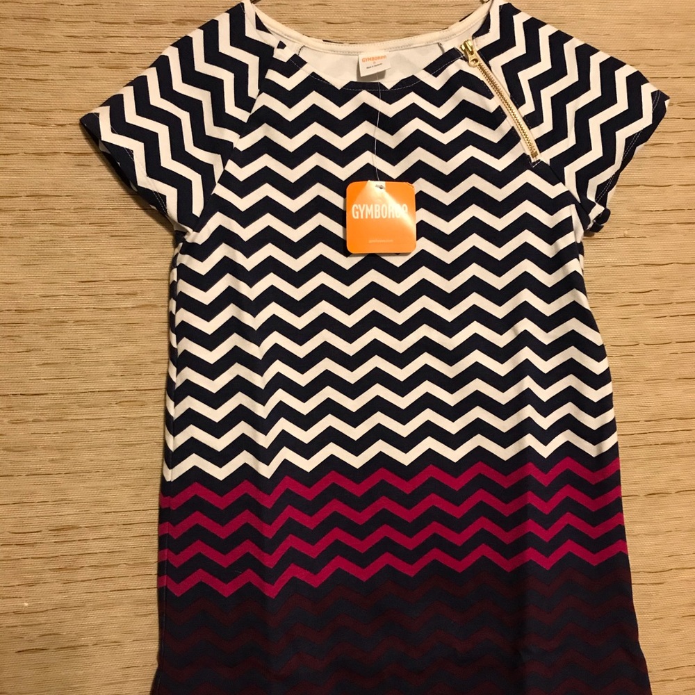 Gymboree Chevron striped dress size 8